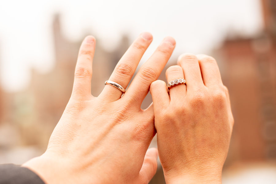 Wedding Insurance - Couple with their Rings